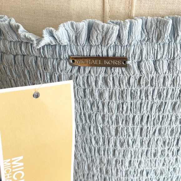 Michael Kors Light Blue Smocked Dress - Picture 10 of 10